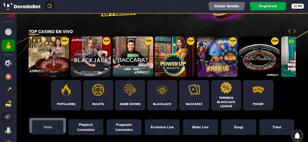 Doradobet casino en vivo